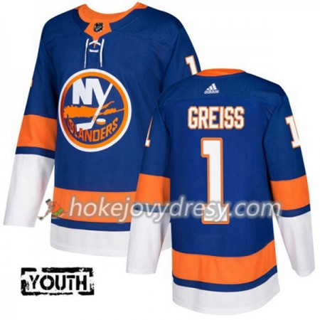 Dětské Hokejový Dres New York Islanders Thomas Greiss 1 Adidas 2017-2018 Modrá Authentic